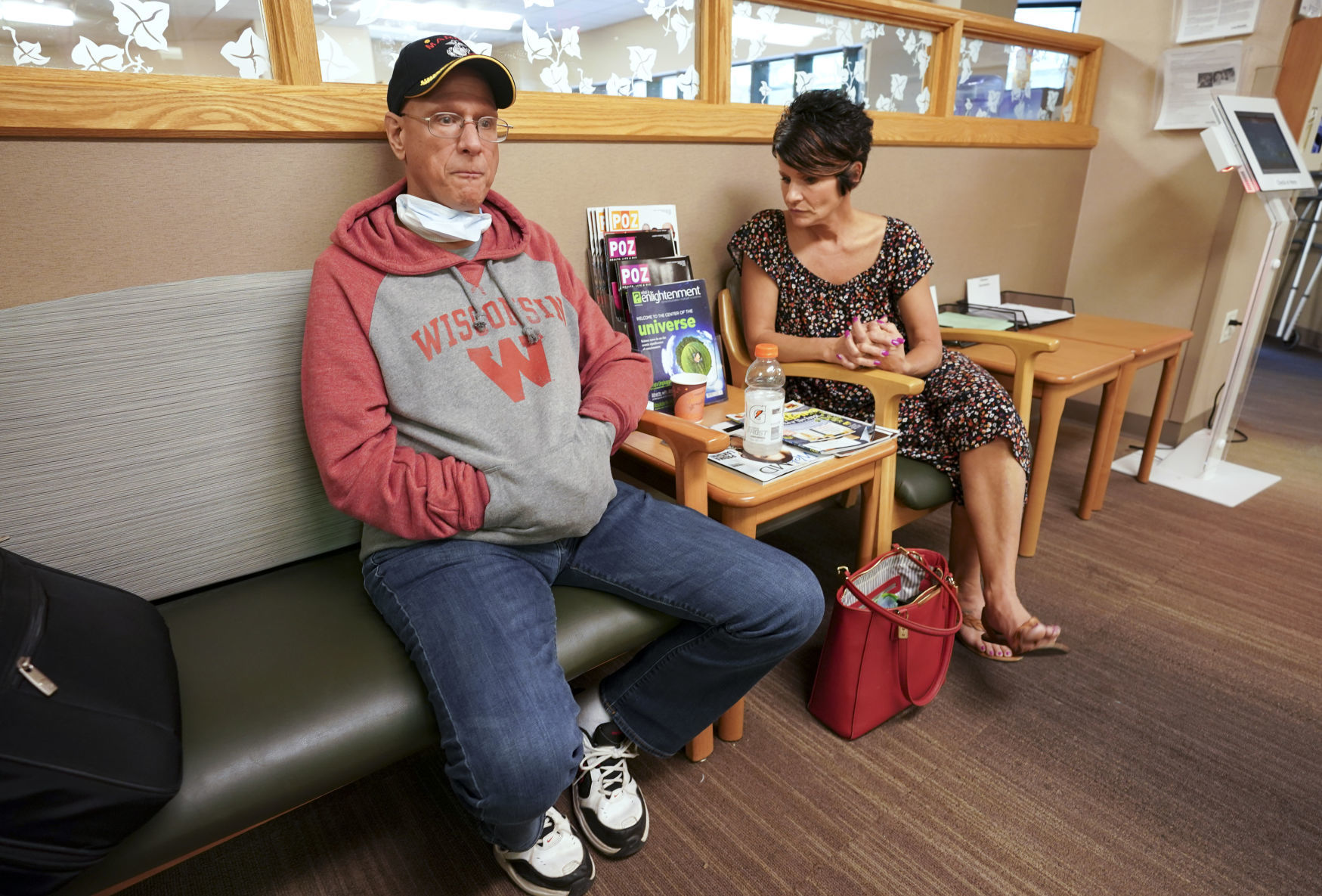 Charles and Linda in waiting room